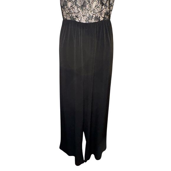 Calvin Klein Black stretch lace top special occasion jumpsuit size 6 - Picture 5 of 5